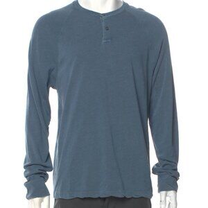 NWT $195 JAMES PERSE Slub Cotton Raglan Long Sleeve Henley 0 S Pullover LS Tee